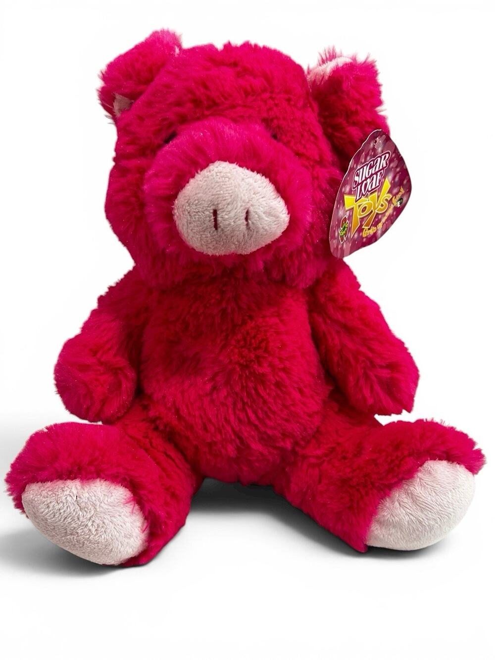 Sugar Loaf Toys Neon Pink Pig Plush 12” Stuffed Animal 2016 NWT